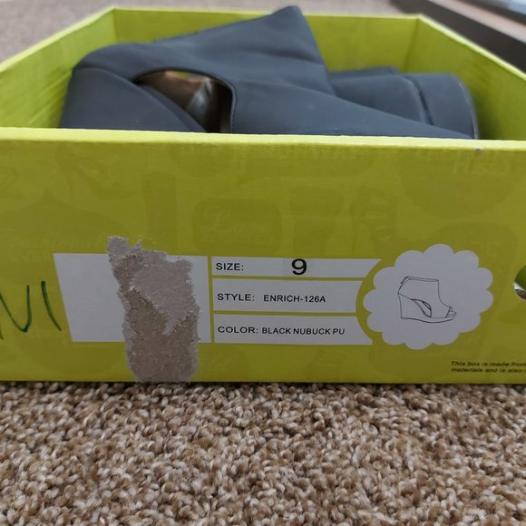 Charlotte Russe Enrich Peep Toe Wedge Booties - Picture 5 of 9